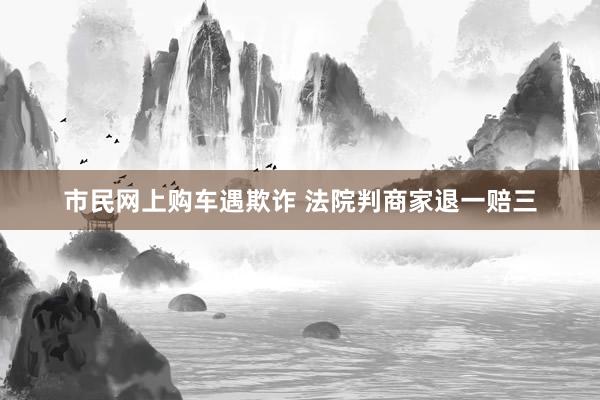 市民网上购车遇欺诈 法院判商家退一赔三